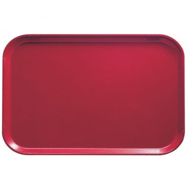 Cambro 1015221 Ever Red 10 1/8 Inch x 15 Inch Rectangular Fiberglass Camtray Tray Insert For 1520 Camtray