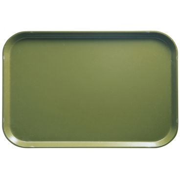 Cambro 1015428 Olive Green 10 1/8 Inch x 15 Inch Rectangular Fiberglass Camtray Tray Insert For 1520 Camtray