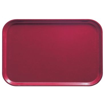 Cambro 1015505 Cherry Red 10 1/8 Inch x 15 Inch Rectangular Fiberglass Camtray Tray Insert For 1520 Camtray