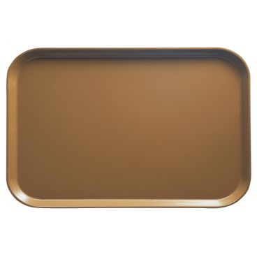 Cambro 1015508 Suede Brown 10 1/8 Inch x 15 Inch Rectangular Fiberglass Camtray Tray Insert For 1520 Camtray