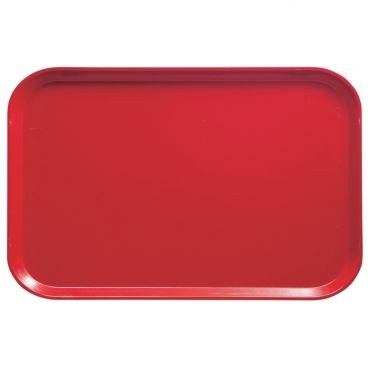 Cambro 1015510 Signal Red 10 1/8 Inch x 15 Inch Rectangular Fiberglass Camtray Tray Insert For 1520 Camtray