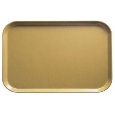 Cambro 1015514 Earthen Gold 10 1/8 Inch x 15 Inch Rectangular Fiberglass Camtray Tray Insert For 1520 Camtray