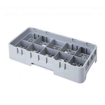Cambro 10HC258151 Soft Gray Camrack 10 Compartment Half Size Cup Rack