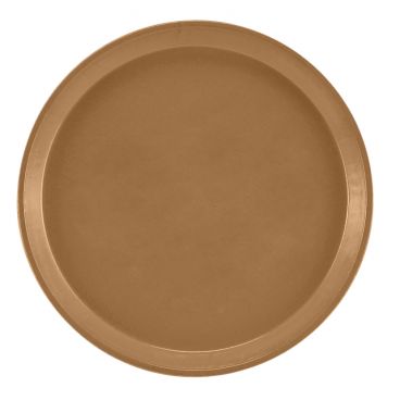 Cambro 1200508 Suede Brown 12 Inch Round Fiberglass Camtray Serving Tray