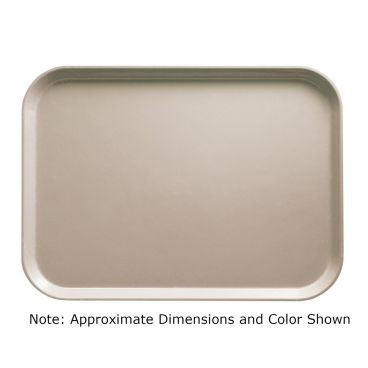 Cambro 1219D199 Taupe 12 Inch x 19 Inch Rectangular Fiberglass Healthcare Dietary Tray