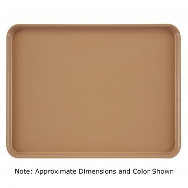 Cambro 1216D508 Suede Brown 12 Inch x 16 Inch Rectangular Fiberglass Healthcare Dietary Tray