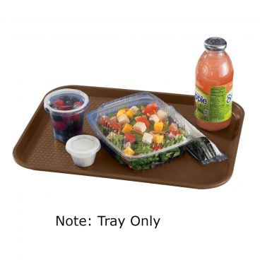 Cambro 1216FF167 Brown 11 7/8 Inch x 16 1/8 Inch Rectangular Textured Polypropylene Fast Food Tray