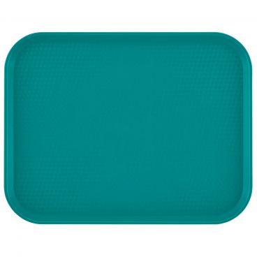 Cambro 1216FF414 Teal 11 7/8 Inch x 16 1/8 Inch Rectangular Textured Polypropylene Fast Food Tray