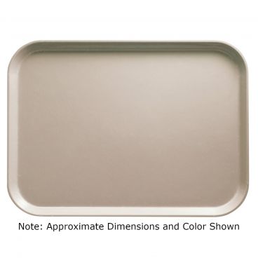 Cambro 1220D199 Taupe 12 Inch x 20 Inch Rectangular Fiberglass Healthcare Dietary Tray