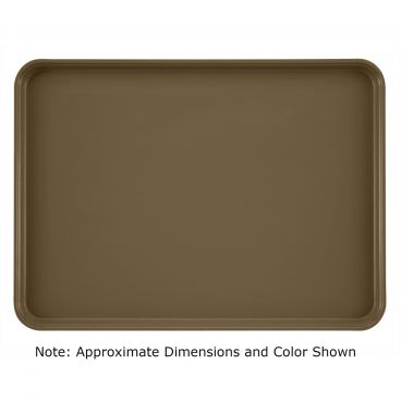 Cambro 1222D513 Bayleaf Brown 12 Inch x 22 Inch Rectangular Fiberglass Healthcare Dietary Tray