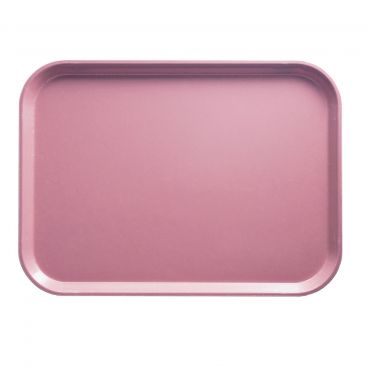 Cambro 1318409 Blush 12 5/8 Inch x 17 3/4 Inch Rectangular Fiberglass Camtray Cafeteria Serving Tray