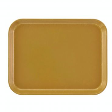 Cambro 1318514 Earthen Gold 12 5/8 Inch x 17 3/4 Inch Rectangular Fiberglass Camtray Cafeteria Serving Tray