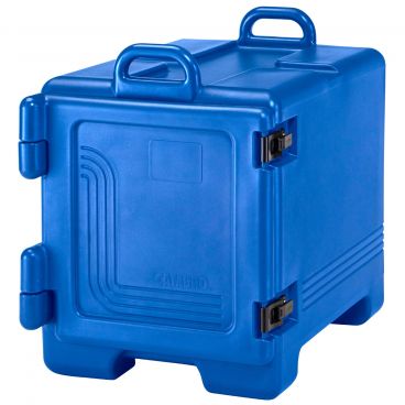 Cambro 1318CC186 Navy Blue 17" Wide Combo Carrier Front-Loading Insulated Polyethylene Stackable Food Pan Carrier For Half-Size Pans And Trays