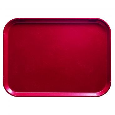 Cambro 1418D221 Ever Red 14 Inch x 18 Inch Rectangular Fiberglass Healthcare Dietary Tray