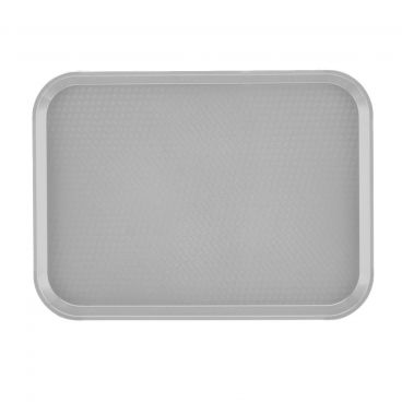 Cambro 1418FF107 Pearl Gray 13 13/16 Inch x 17 3/4 Inch Rectangular Textured Polypropylene Fast Food Tray