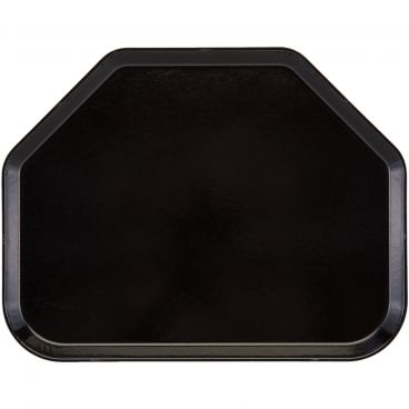 Cambro 1418TR110 Black 14 Inch x 18 Inch Trapezoid Fiberglass Camtray Cafeteria Serving Tray