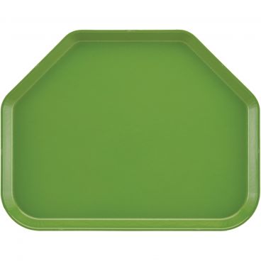 Cambro 1418TR113 Limeade 14 Inch x 18 Inch Trapezoid Fiberglass Camtray Cafeteria Serving Tray
