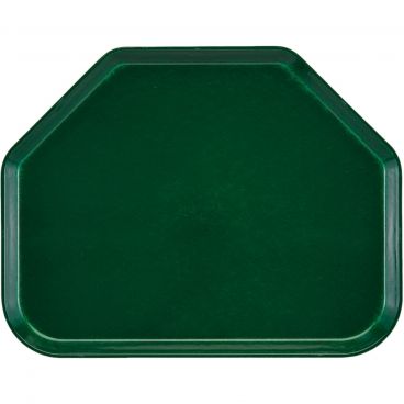 Cambro 1418TR119 Sherwood Green 14 Inch x 18 Inch Trapezoid Fiberglass Camtray Cafeteria Serving Tray
