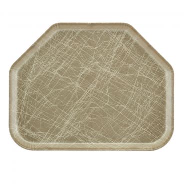 Cambro 1520TR215 Abstract Gray 14 9/16 Inch x 19 1/2 Inch Trapezoid Fiberglass Camtray Cafeteria Serving Tray