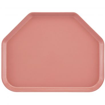 Cambro 1418TR409 Blush 14 Inch x 18 Inch Trapezoid Fiberglass Camtray Cafeteria Serving Tray