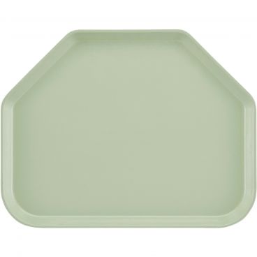 Cambro 1418TR429 Key Lime 14 Inch x 18 Inch Trapezoid Fiberglass Camtray Cafeteria Serving Tray