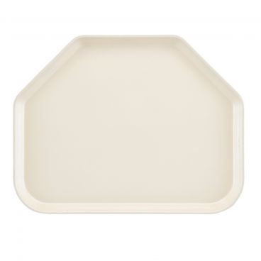 Cambro 1418TR538 Cottage White 14 Inch x 18 Inch Trapezoid Fiberglass Camtray Cafeteria Serving Tray