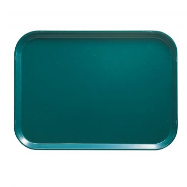 Cambro 1520414 Teal 15 Inch x 20 1/4 Inch Rectangular Fiberglass Camtray Cafeteria Serving Tray