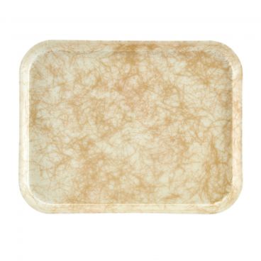 Cambro 1520D526 Galaxy Antique Parchment Gold 15 Inch x 20 3/16 Inch Rectangular Fiberglass Healthcare Dietary Tray