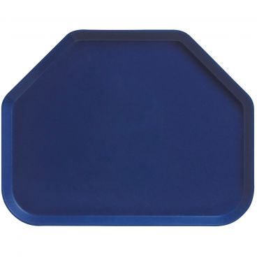Cambro 1520TR123 Amazon Blue 14 9/16 Inch x 19 1/2 Inch Trapezoid Fiberglass Camtray Cafeteria Serving Tray