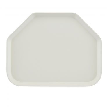 Cambro 1520TR148 White 14 9/16 Inch x 19 1/2 Inch Trapezoid Fiberglass Camtray Cafeteria Serving Tray