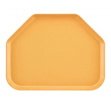 Cambro 1520TR171 Tuscan Gold 14 9/16 Inch x 19 1/2 Inch Trapezoid Fiberglass Camtray Cafeteria Serving Tray