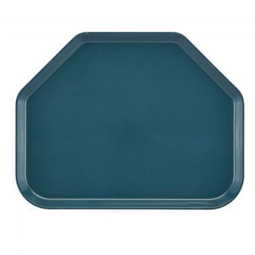 Cambro 1520TR401 Slate Blue 14 9/16 Inch x 19 1/2 Inch Trapezoid Fiberglass Camtray Cafeteria Serving Tray