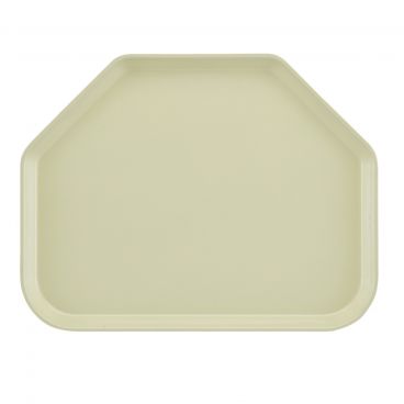 Cambro 1520TR537 Cameo Yellow 14 9/16 Inch x 19 1/2 Inch Trapezoid Fiberglass Camtray Cafeteria Serving Tray