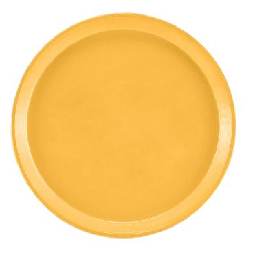 Cambro 1550171 Tuscan Gold 16 Inch Round Low Profile Fiberglass Camtray Serving Tray