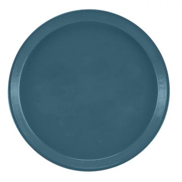 Cambro 1550401 Slate Blue 16 Inch Round Low Profile Fiberglass Camtray Serving Tray