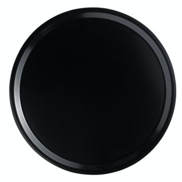 Cambro 1550CT110 Black Satin 16 Inch Diameter Round Fiberglass Non-Skid Rubber Surface Low Profile Camtread Serving Tray