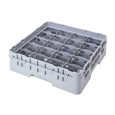 Cambro 20C414151 Soft Gray 20 Compartment 3-1/2" Full Size Camrack Cup Rack With Extender