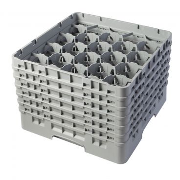 Cambro 20S1114151 Soft Gray 20 Compartment 11.75 Inch Full Size Camrack Glass Rack