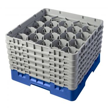 Cambro 20S1114168 Blue 20 Compartment 11.75 Inch Full Size Camrack Glass Rack