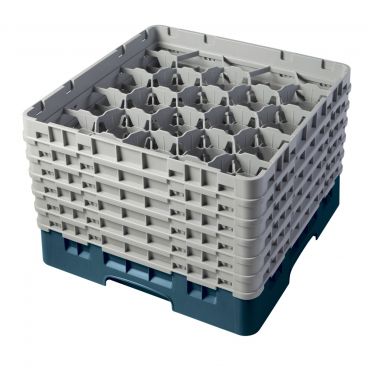 Cambro 20S1114414 Teal 20 Compartment 11.75 Inch Full Size Camrack Glass Rack