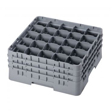 Cambro 25S738151 Soft Gray 25 Compartment 7-3/4 Inch Full Size Camrack Glass Rack
