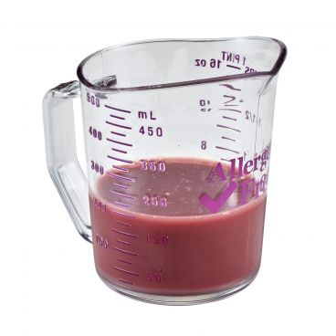 Cambro 50MCCW441 Camwear Allergen Free 1 Pint Polycarbonate Measuring Cup