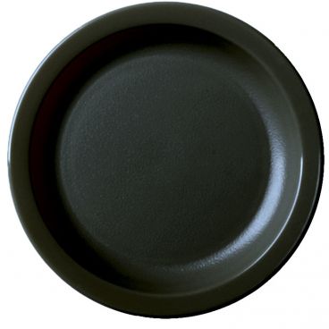 Cambro 55CWNR110 Black Camwear 5-1/2 Inch Narrow Rim Polycarbonate Plate