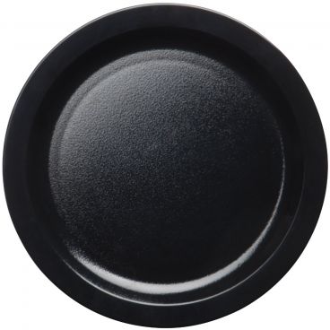 Cambro 825CWNR110 Black Camwear 8-1/4 Inch Narrow Rim Polycarbonate Plate