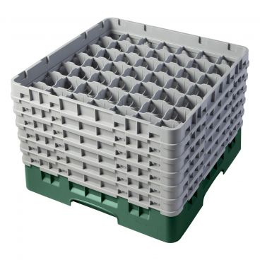 Cambro 9S1114119 Sherwood Green 9 Compartment 11-3/4" Full Size Camrack Glass Rack