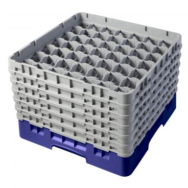 Cambro 9S1114186 Navy Blue 9 Compartment 11-3/4" Full Size Camrack Glass Rack