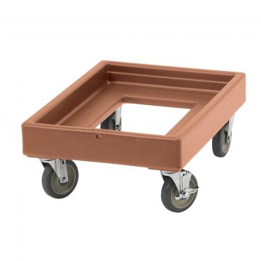 Cambro CD100157 19-5/8" Coffee Beige Camdolly For Cambro Camcarriers And Camtainers With 5" Casters