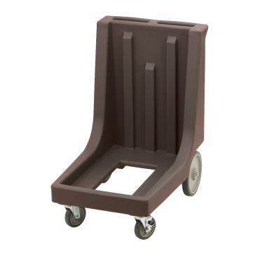 Cambro CD100HB131 Dark Brown Camtainer / Camcarrier Camdolly with Handle and Rear Big Wheels