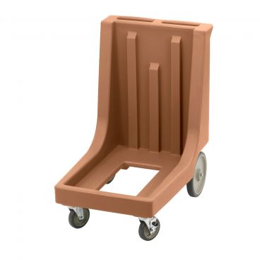Cambro CD100HB157 Coffee Beige Camtainer / Camcarrier Camdolly with Handle and Rear Big Wheels