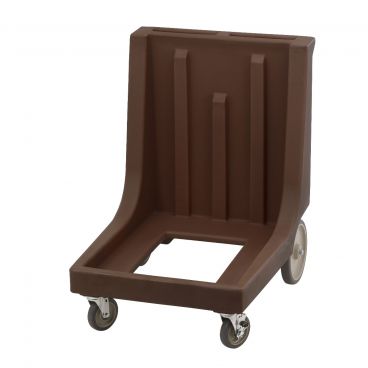 Cambro CD1826MTCHB131 Dark Brown Catering Equipment Camdolly with Handle and Rear Big Wheels